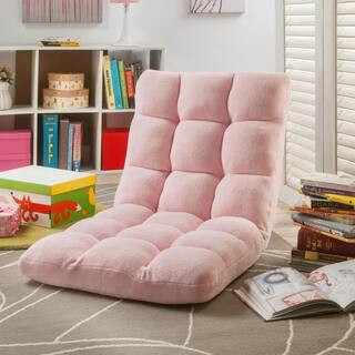 Loungie Microplush Light Pink Medium (30-45 in.) Recliner Chair RC40-08LK-HD - The Home Depot | The Home Depot