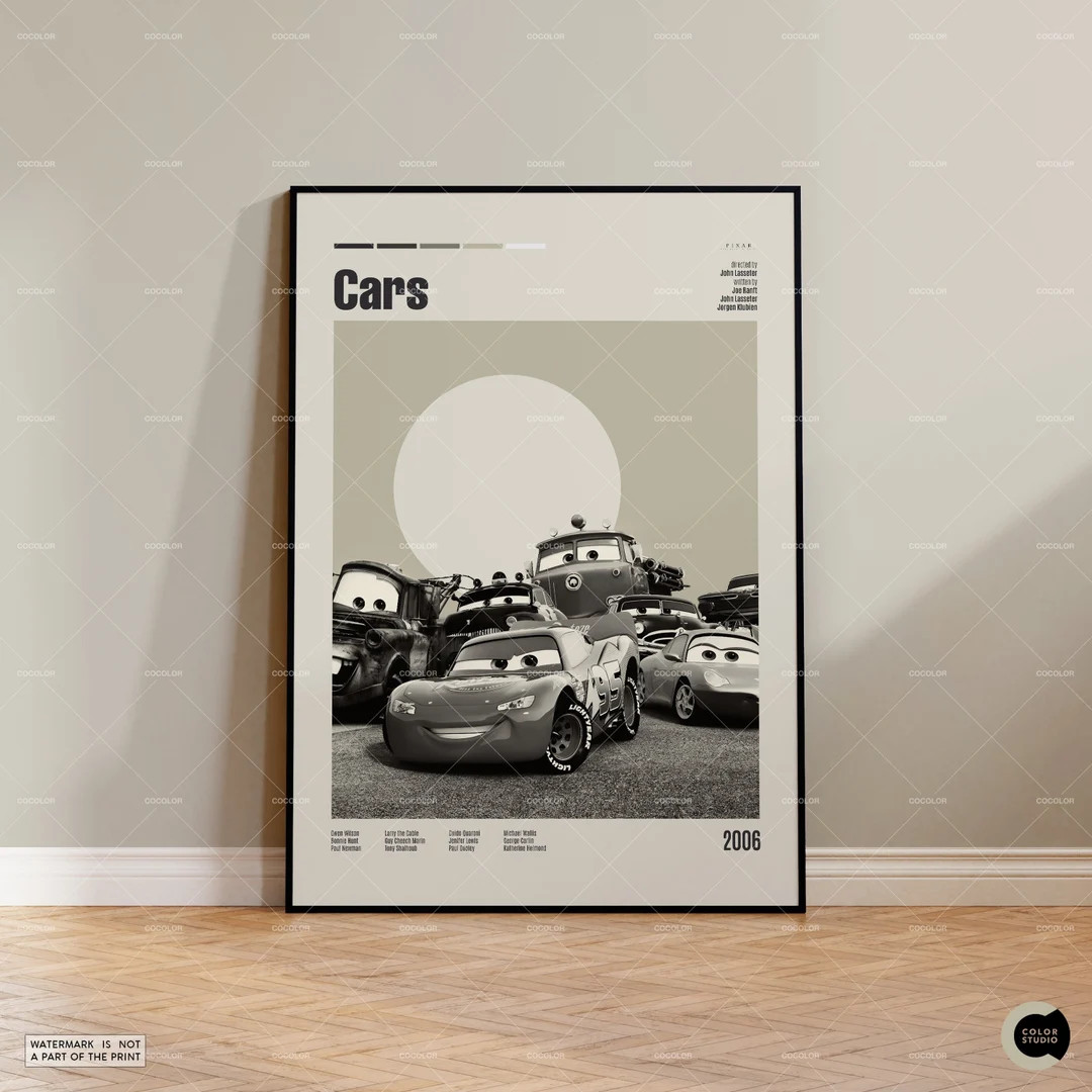 Cars, Retro Movie Poster, Midcentury Modern, Retro Tv Show Poster, Minimal Movie Art, Best Movies... | Etsy (US)
