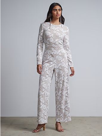 floral-lace jumpsuit | New York & Company