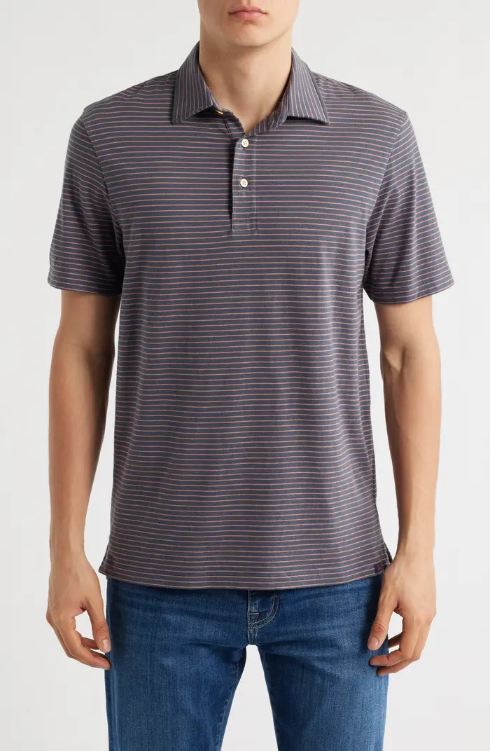 Faherty Retreat Stripe Short Sleeve Polo | Nordstrom | Nordstrom