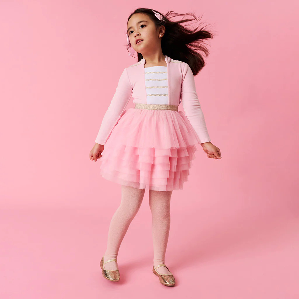 Holiday Pink Girl Toddler Tulle Dress | Posh Pink Nutcracker | Posh Peanut