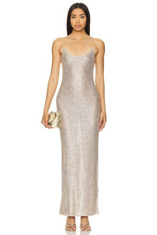 Lovers and Friends Rossa Maxi Dress in Champagne from Revolve.com | Revolve Clothing (Global)