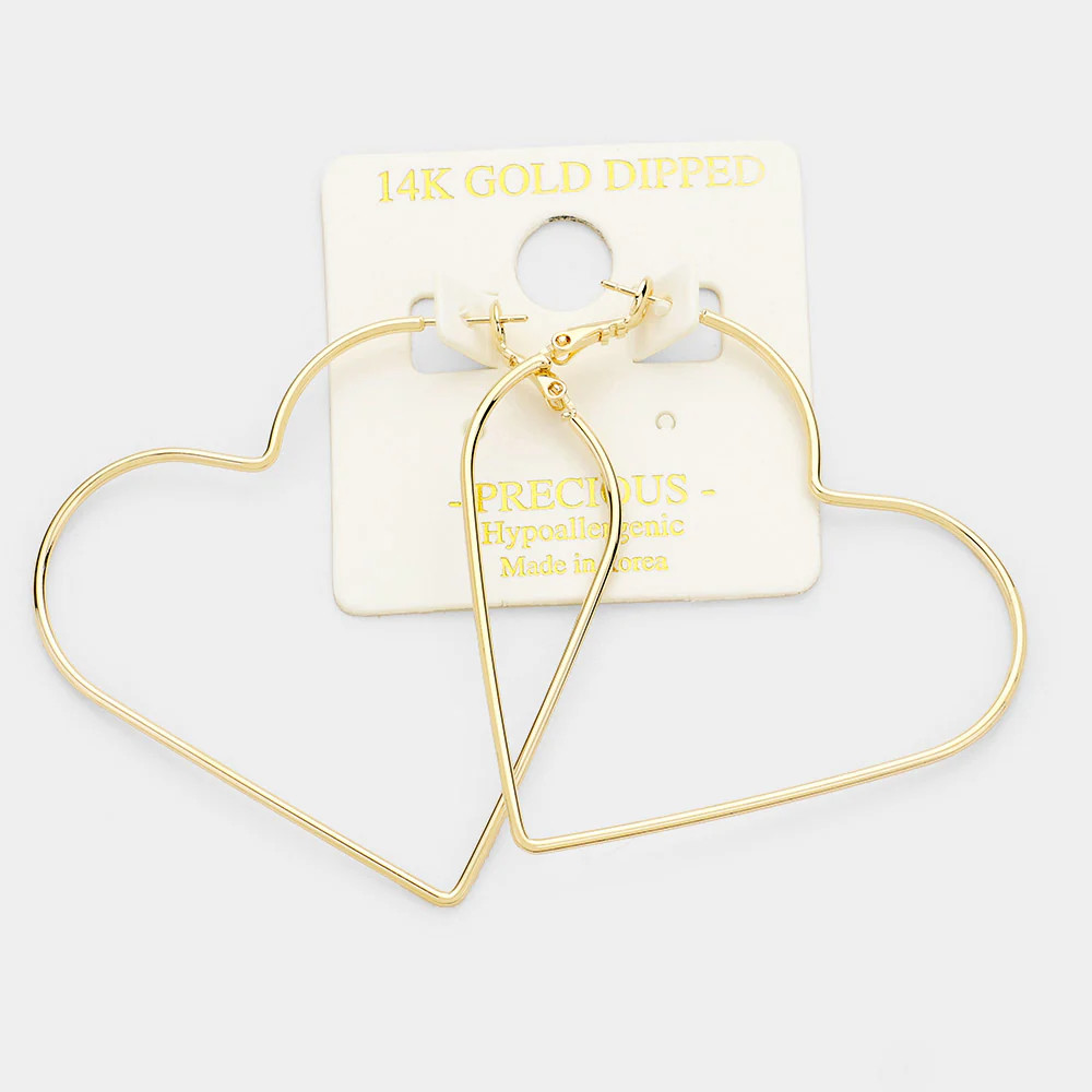 Heart Hoop Earrings | Aaniya Boutique