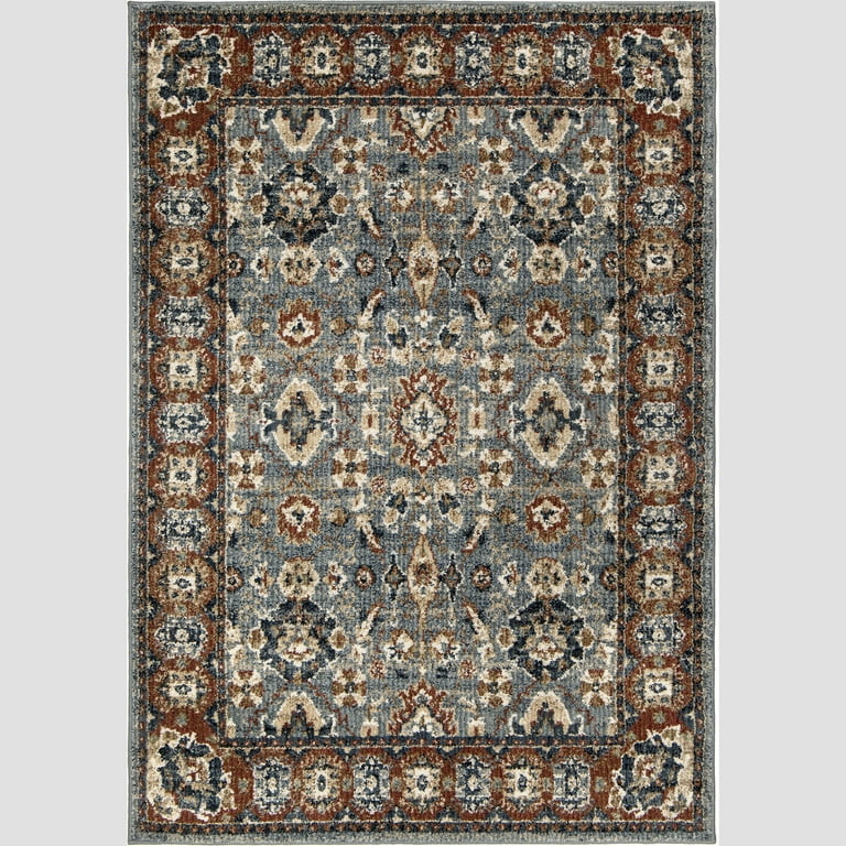 Better Homes & Gardens Persian Border Area Rug, Indig Blue, 5' x 7' - Walmart.com | Walmart (US)