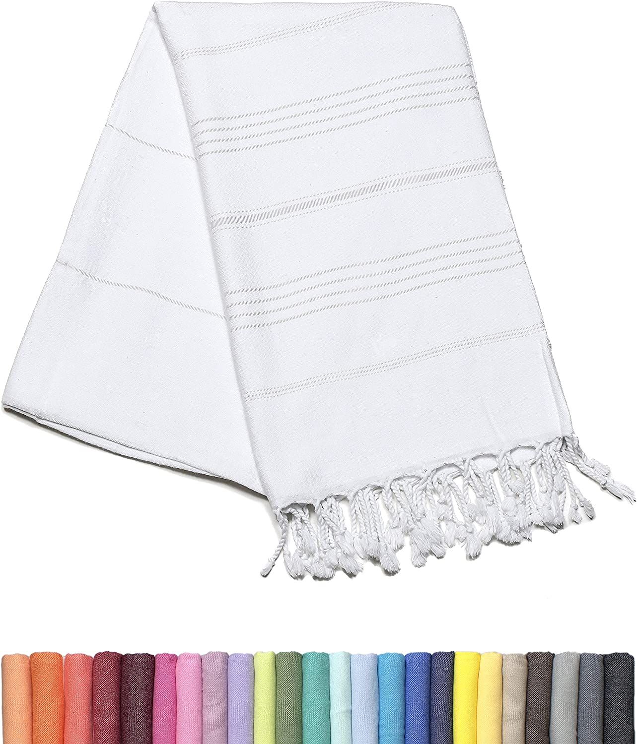 Barcelonetta | Turkish Towel | 40x70in | Beach & Bath Peshtemal | Natural, Eco-Friendly, 100% Cot... | Amazon (US)