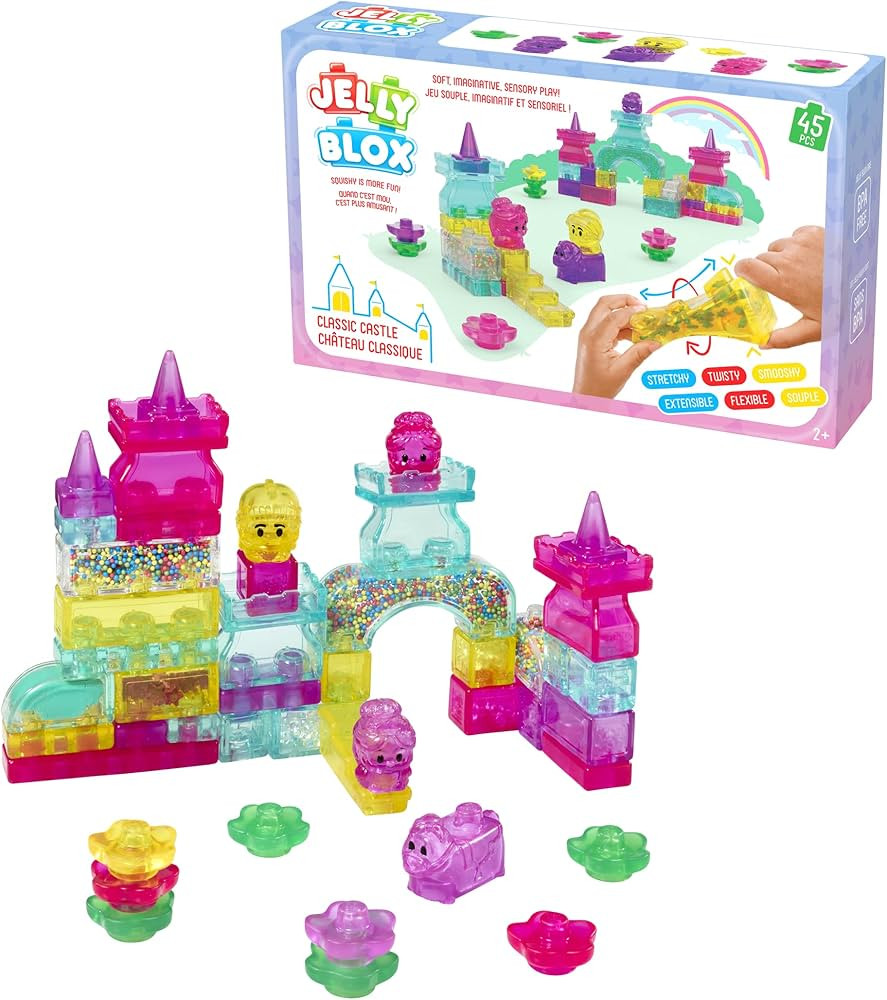 Jelly Blox Classic Castle Set | Includes 45 Pieces | Toddler & Preschool Building Blocks Kids Can... | Amazon (US)