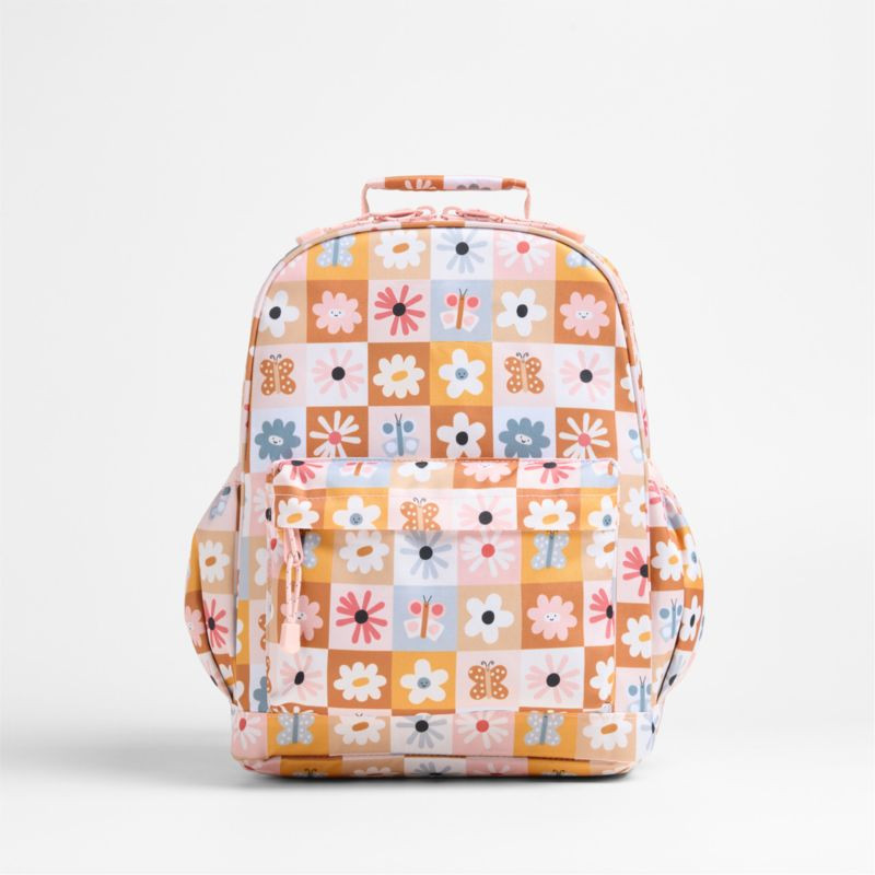 Dreamer Flower Patch Medium Kids Backpack with Side Pockets + Reviews | Crate & Kids | Crate & Barrel