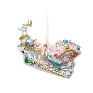 6.25" Santa's Sleigh Glass Ornament by Ashland® | Michaels Stores