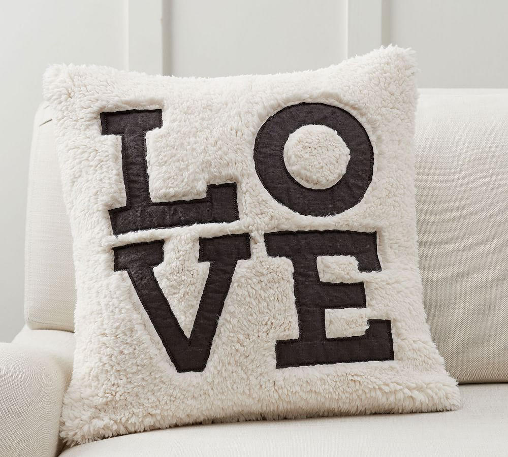 Love Sherpa Pillow Cover | Pottery Barn (US)