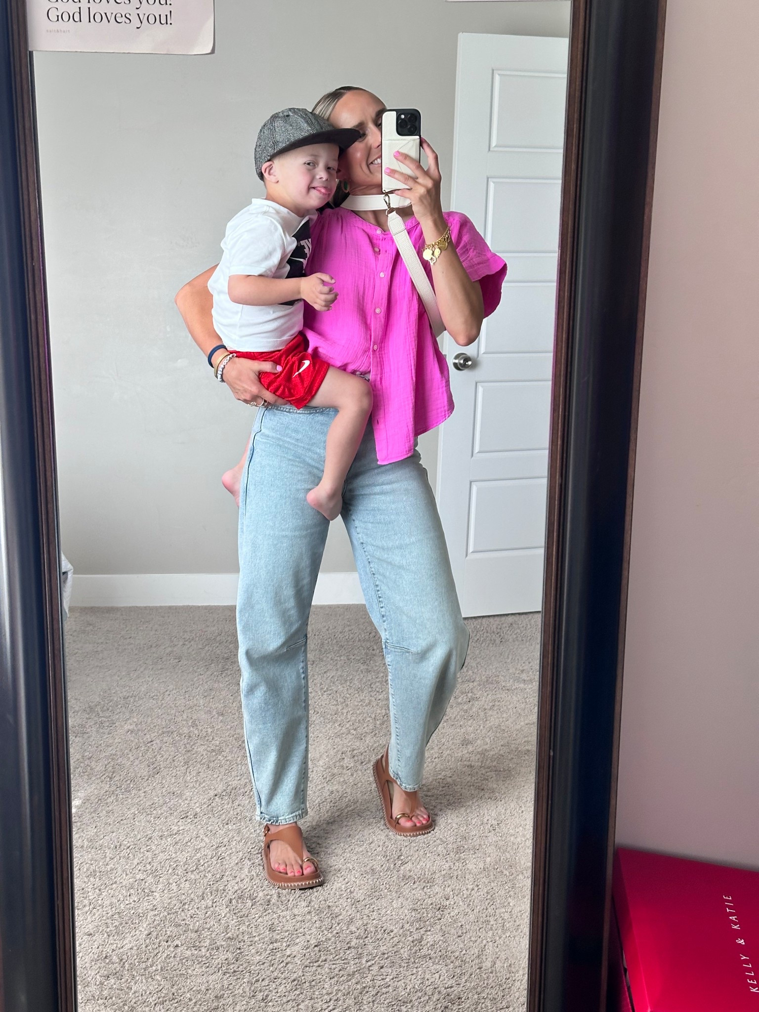 Summer mom outfit with a baby on my hip! 😆

Everything is true to size. 

#LTKSeasonal #LTKSummerEdit #LTKFindsUnder50