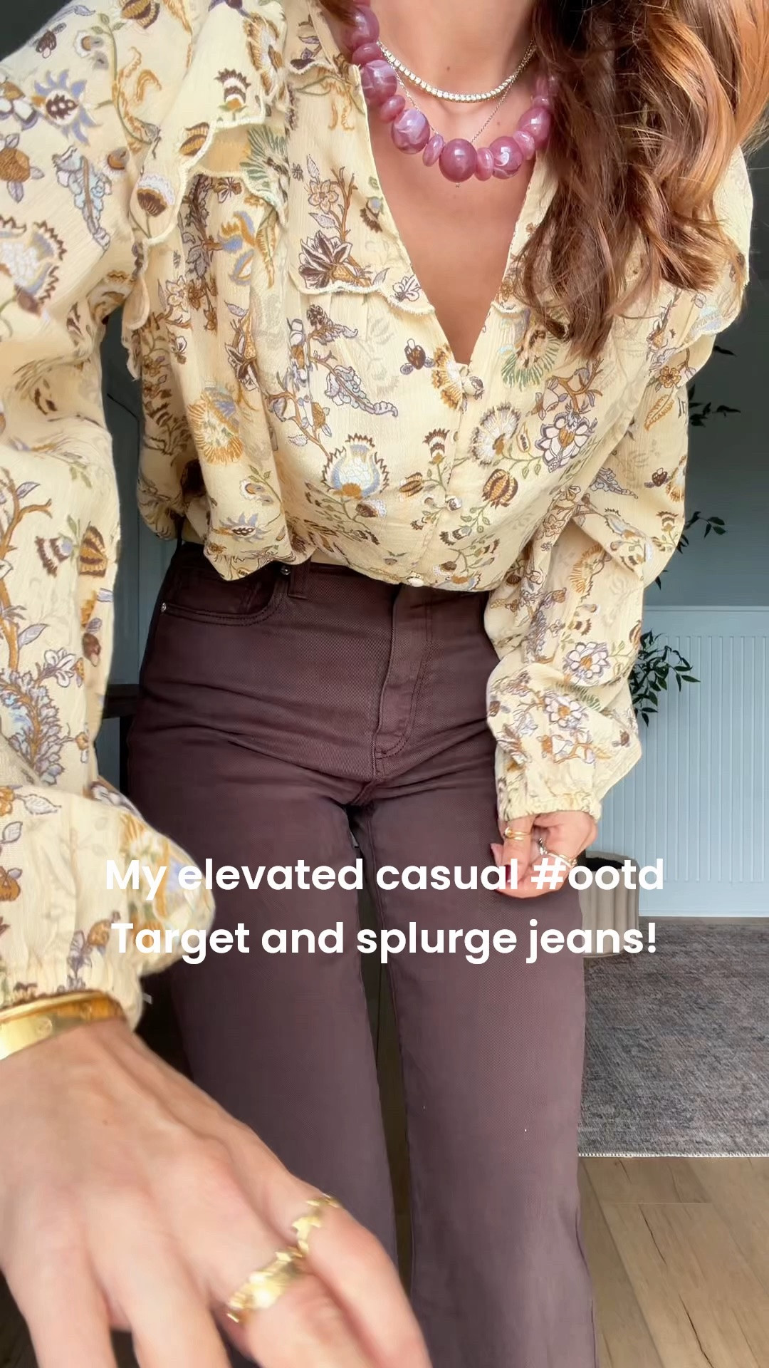 Brown crop jeans in size 24 with 25.5” inseam. Target floral blouse in XS. Mules are TTS. Wearing XS in belt. Fall outfits. Fall style. Elevated casual outfits. Mom outfits.

#LTKootd #LTKSeasonal #LTKPetite