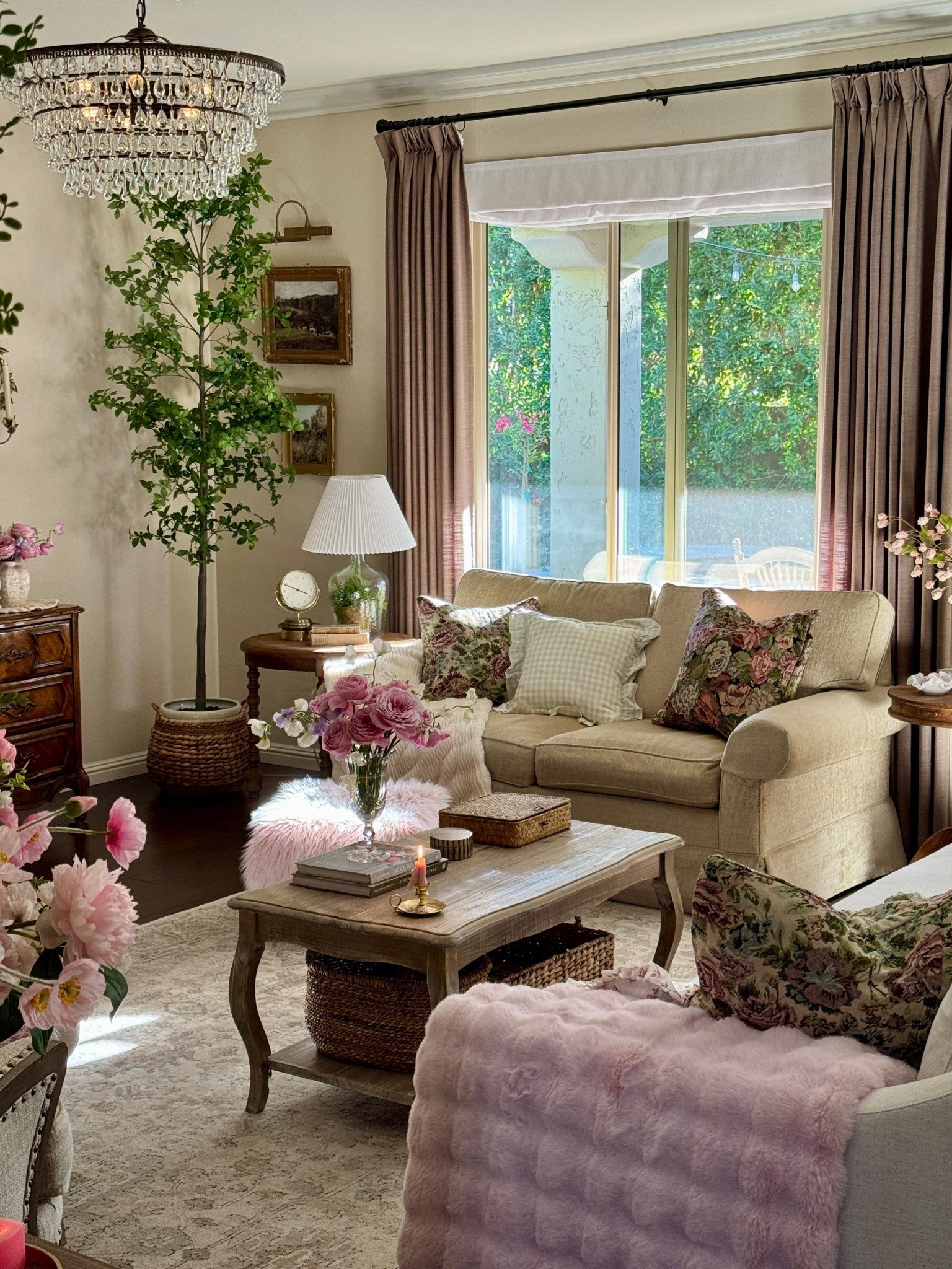 Cottage inspired living room dressed in soft pinks 💕

For 24% off curtains or Roman shades use code JOYFUL
My curtains are Two Pages Liz Linen triple pleat in Oak Dim Gray. My Roman shades are Liz Linen in Beige White.

Modern cottage, pink decor, Valentine decor, collected cottage decor 

#LTKValentine #LTKHome