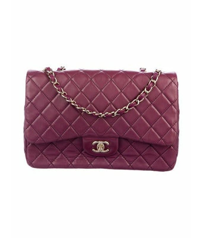 Chanel Classic Jumbo Single Flap Bag Purple Chanel Classic Jumbo Single Flap Bag | The RealReal