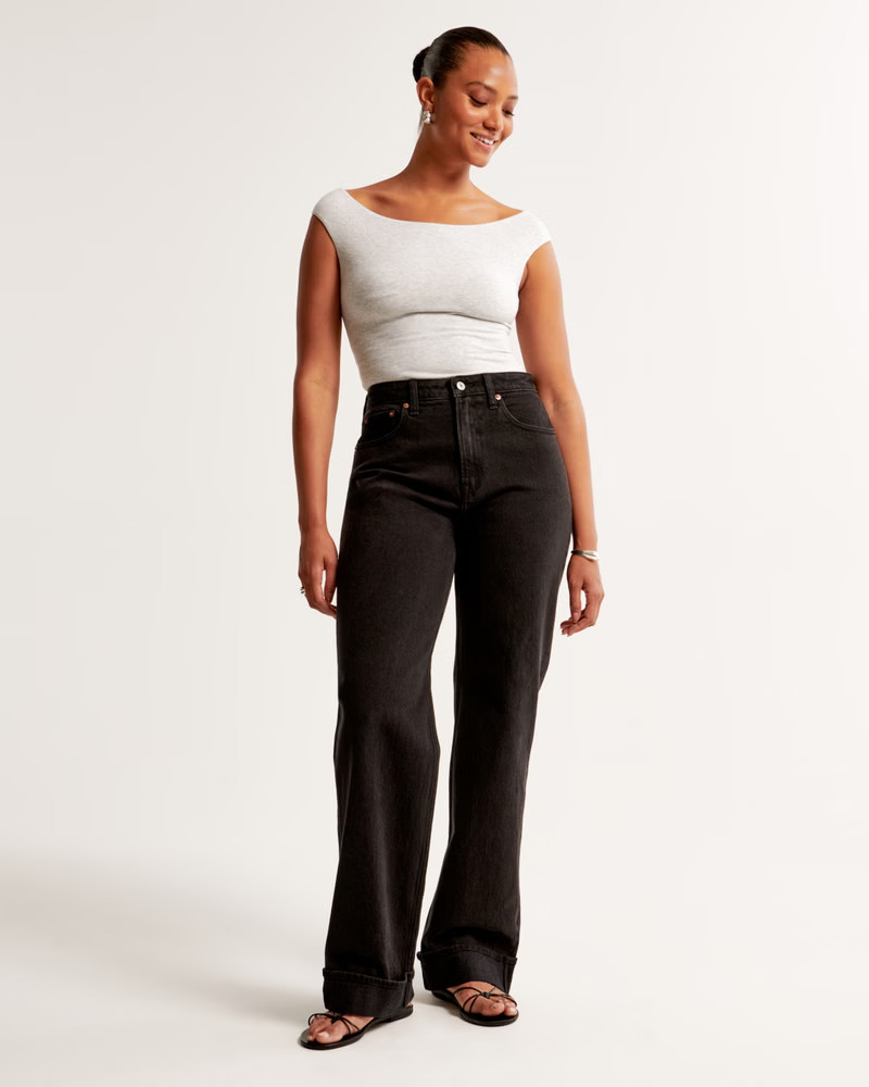 Curve Love High Rise 90s Relaxed Jean | Abercrombie & Fitch (US)