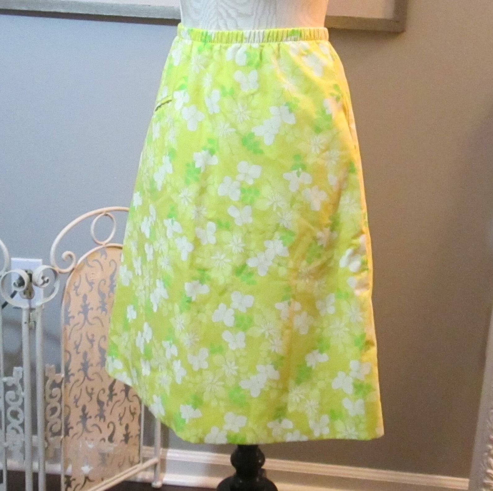 Vintage Lilly Pulitzer the Lilly Yellow Floral Skirt - Etsy | Etsy (US)