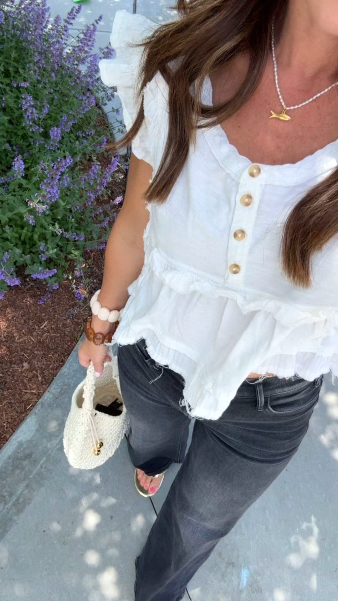 Summer style with black jeans. 
XS top
Jeans petite in true size 25

#LTKOver40 #LTKSeasonal