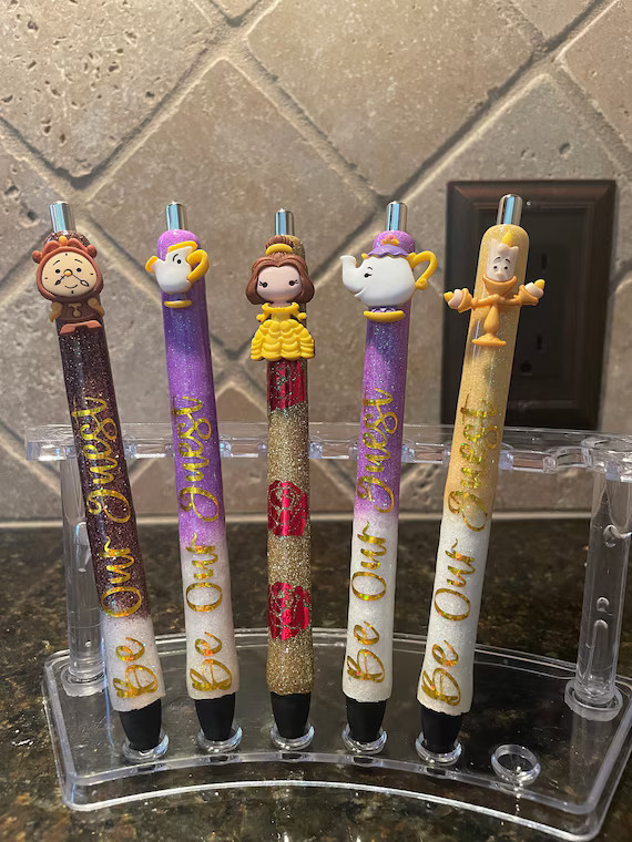 Beauty and Beast Glitter Pens | Etsy | Etsy (US)