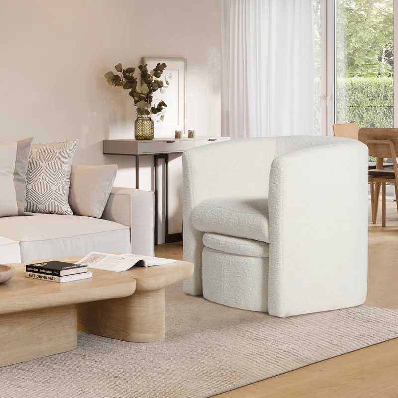 Braedin Upholstered Accent Chair & Storable Ottoman | Wayfair North America