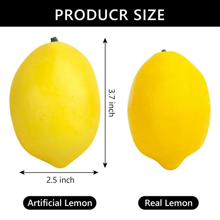 Tripumer 10 Pcs Fake Lemons Artificial Lemons Faux Yellow Lemons Lifelike Simulation for Lemonade... | Walmart (US)