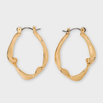 Twist Hoop Earrings - Universal Thread™ Gold | Target