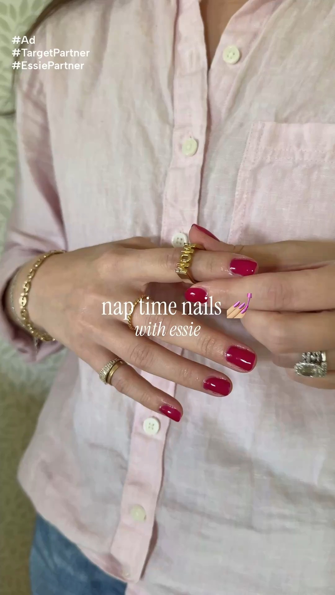#ad #targetpartner #essiepartner In partnership with @essie and @target | One small thing that makes a full week covered in my toddler’s snacks feel a little more put together: a fresh manicure. 💅🏼 I picked up the essie Glass Nails collection at Target and used Strong Start, Highballer, and Speed Setter for a sheer, glassy finish. Quick, glossy, and done during nap time. No appointment required! @shop.ltk #liketkit