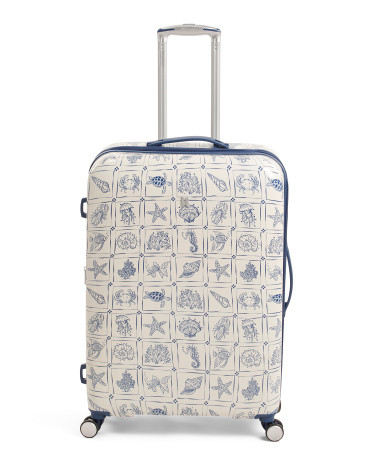 30in Sealife Stamps Hardside Spinner | Leather | Marshalls