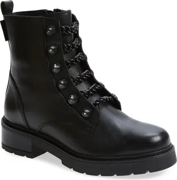 Bax Crystal & Chain Combat Boot | Nordstrom