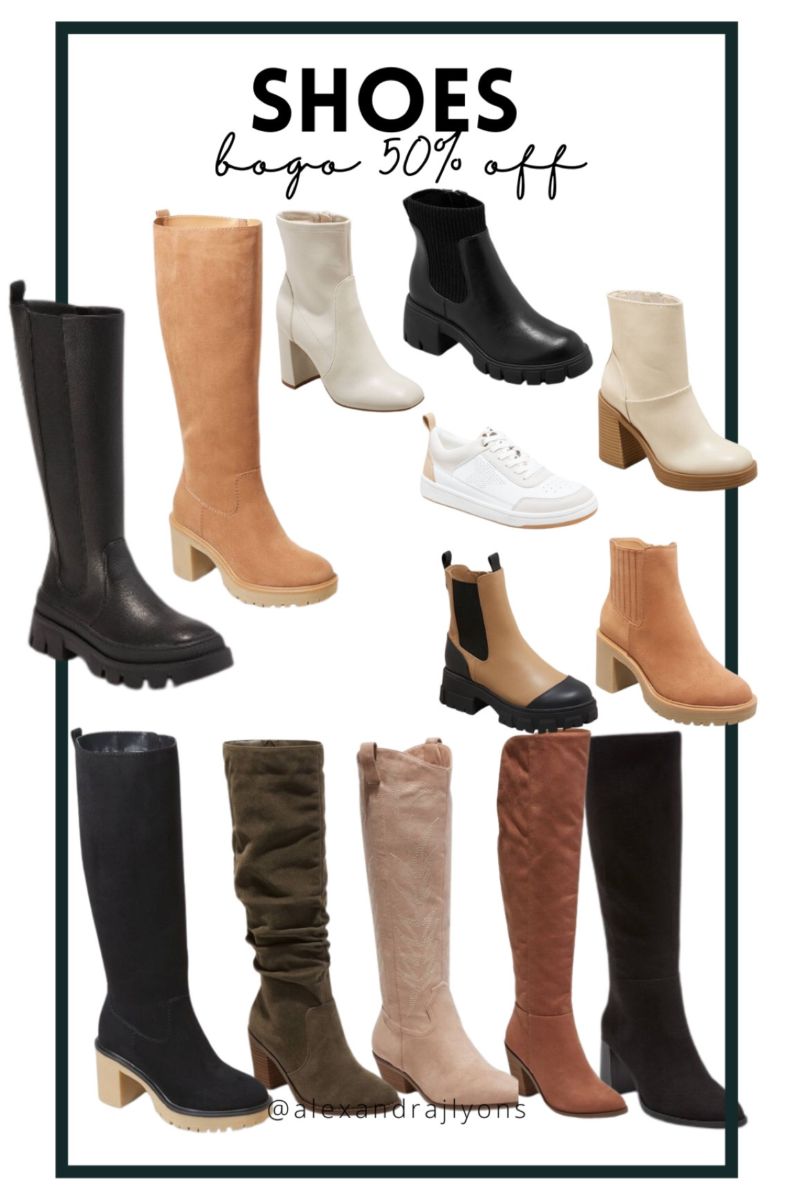 Shoe sale
BOGO 50% off
Target boots

#LTKsalealert #LTKSeasonal #LTKshoecrush