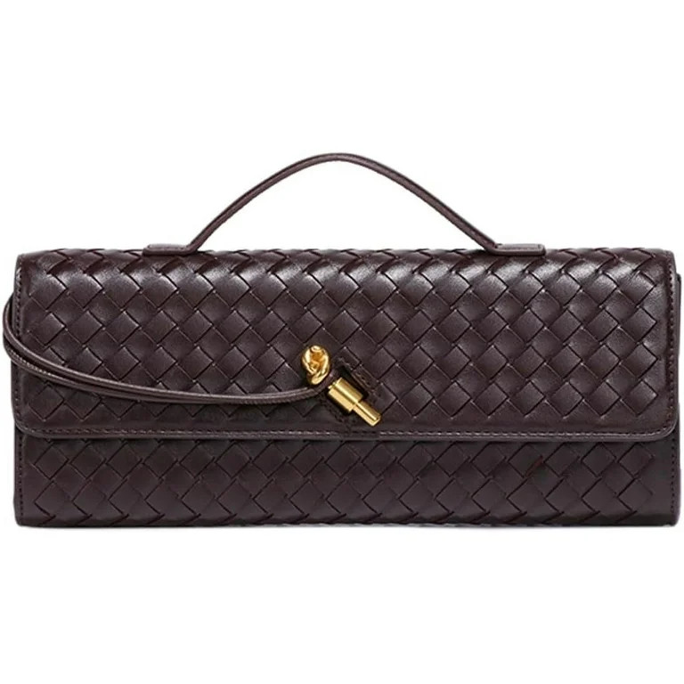 LANFENG Woven Handbag for Women Fashion Evening Shoulder Bag PU Leather Handmade Clutch Purse Cas... | Walmart (US)