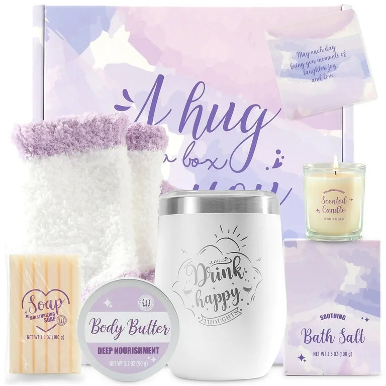 Christmas Spa Gift Sets for Women, 9 Pcs Lavender Bath Set Relaxing Christmas Birthday Gifts Bask... | Walmart (US)