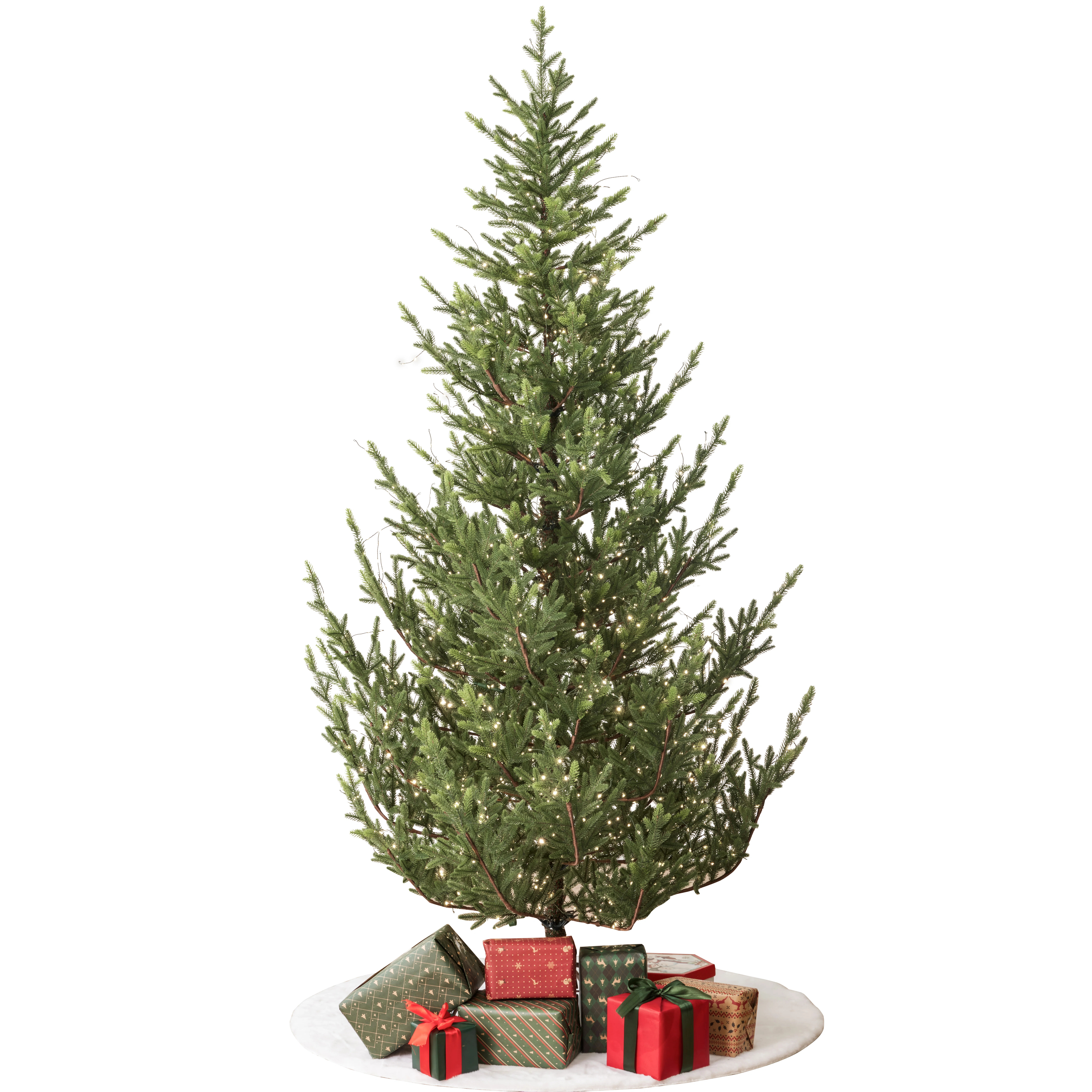 Red Barrel Studio®  Aspen Slim Fir 7.5ft Christmas Tree Pre-Lit Artificial with 4,570 Branch Tip... | Wayfair North America