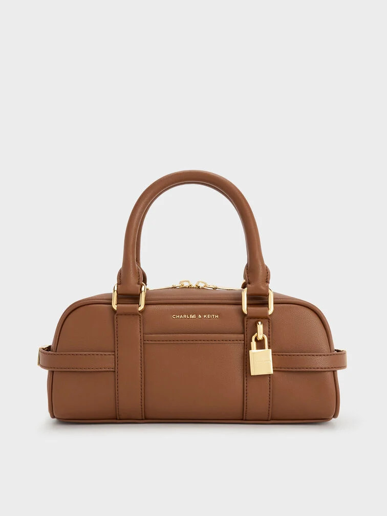Scottie Bowling Bag - Chocolate | Charles & Keith US