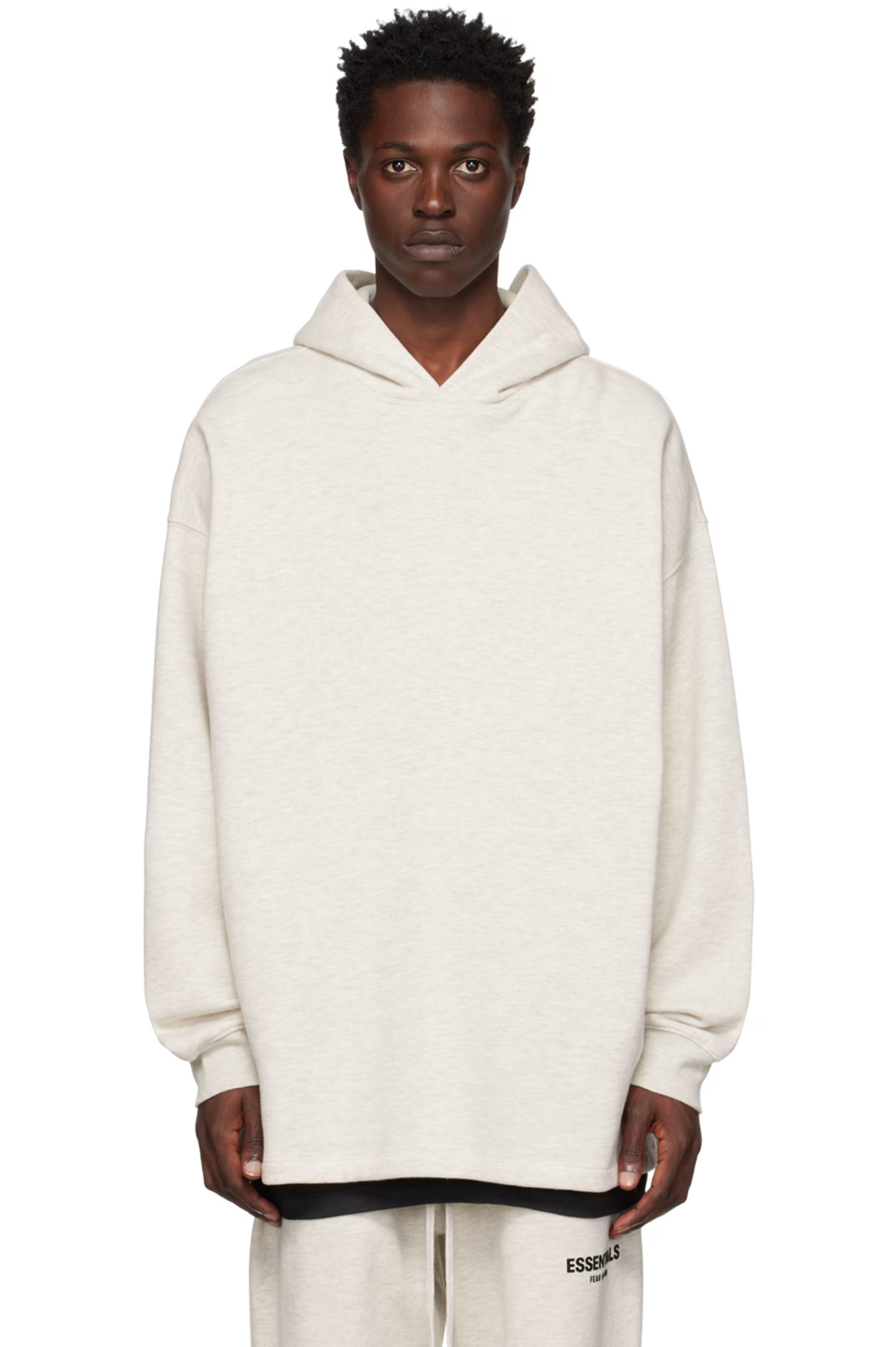 Fear of God ESSENTIALS - Off-White Relaxed Hoodie | SSENSE
