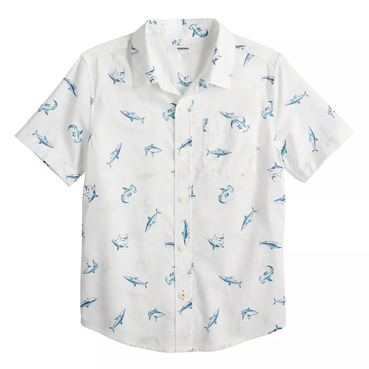 Boys 8-20 Sonoma Goods For Life® Short Sleeve Printed Button-Up Shirt in Regular & Husky | Kohl's