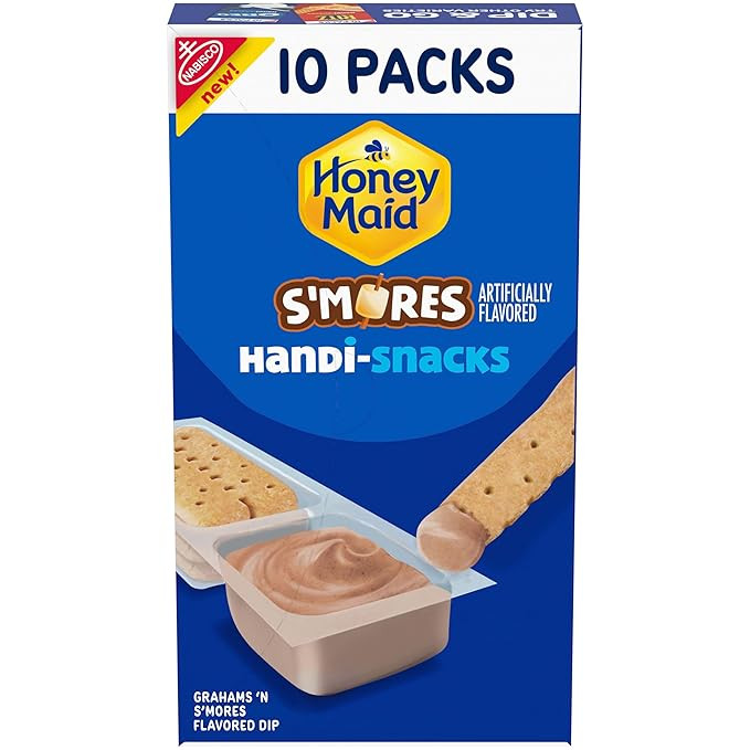 Handi-Snacks Honey Maid Graham Cracker Sticks 'N S'mores-Flavored Dip Snack Packs, 10 Snack Packs | Amazon (US)