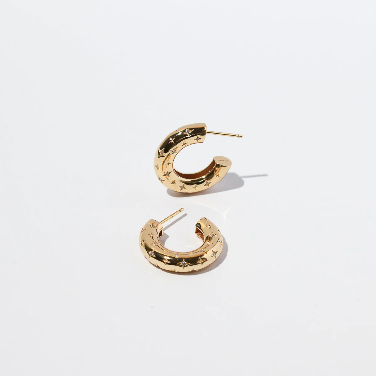 Cosmic Star Gold Dome Hoops | Astrid & Miyu Earrings | Astrid and Miyu