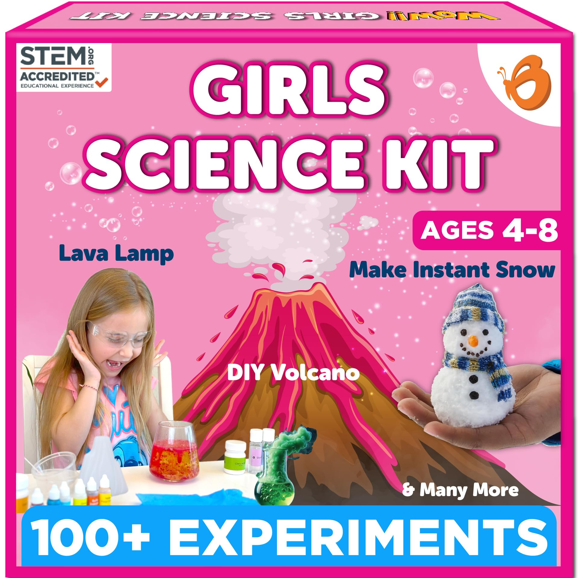 Butterfly EduFields 100+ Girls Science Kit for Kids Ages 4 5 6 7 8 | Girls in STEM & Science Expe... | Amazon (US)