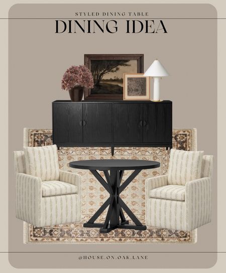 Dining table on sale! 

Dining styling ideas target rug round black dining credenza console hutch moody art vintage style rug floral print upholstered chair 

#LTKhome #LTKsalealert #LTKFind