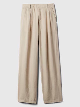 Easy Wide-Leg Linen-Blend Trousers | Gap Factory