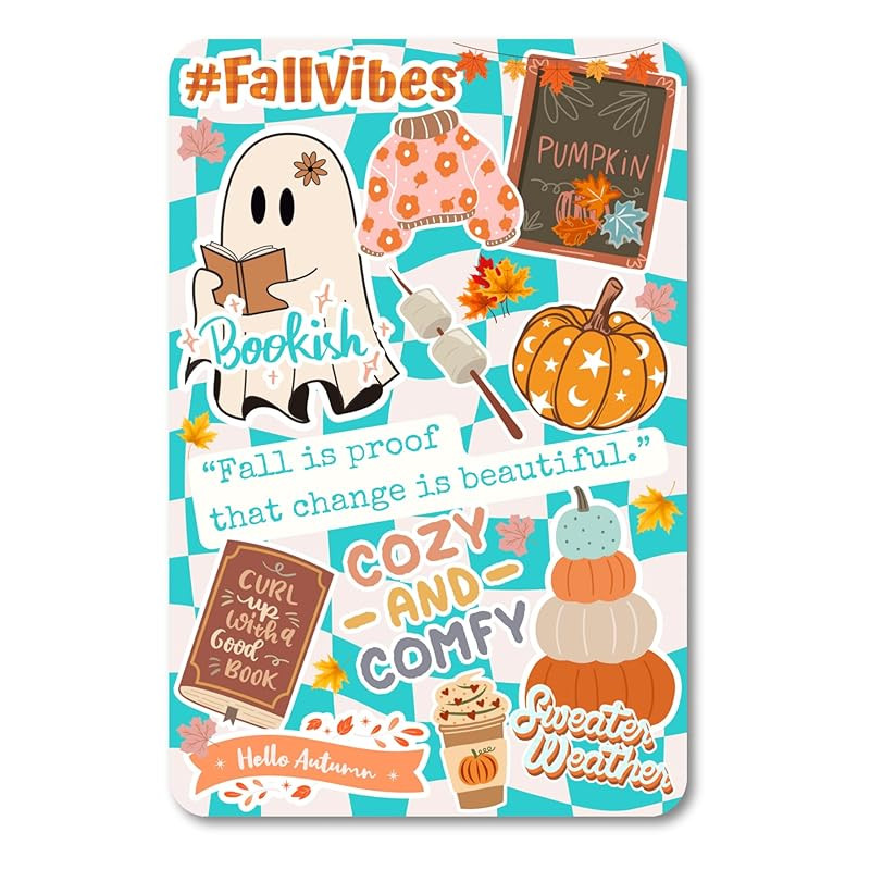 Clear Back Cover Insert for Kindle Paper white 11th Generation 6.8" | Autumn Bookish Card Insert ... | Amazon (US)