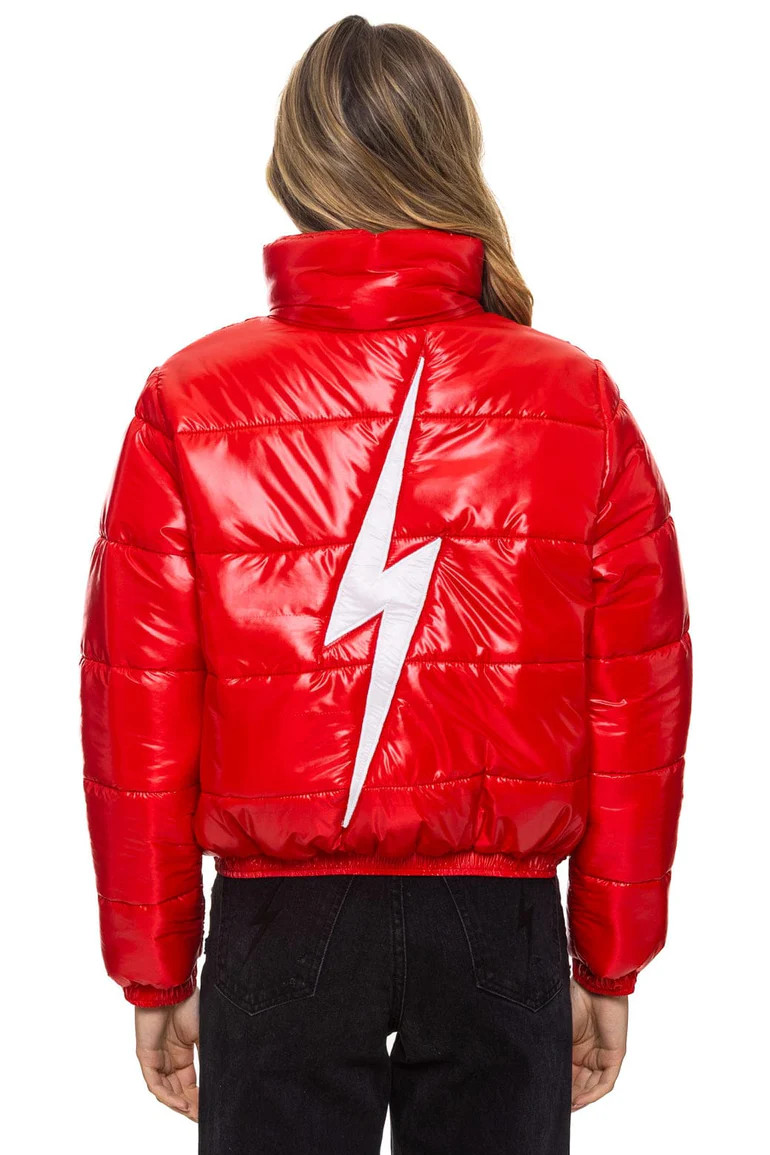 5 STRIPE TREKKER JACKET - GLOSSY BLACK | Aviator Nation