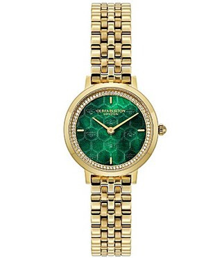 Olivia Burton Women's Honeycomb Ultra Slim Quartz Analog Gold Tone Stainless Steel Bracelet Watch - Gold | Dillard's