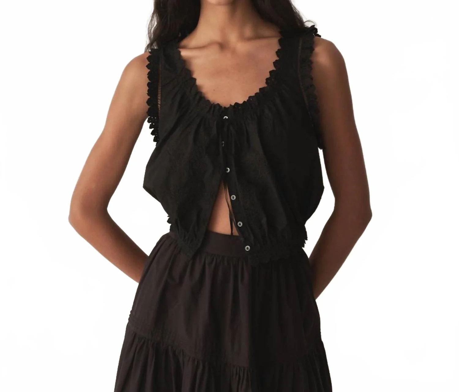 Traveler Top In Black | Shop Simon