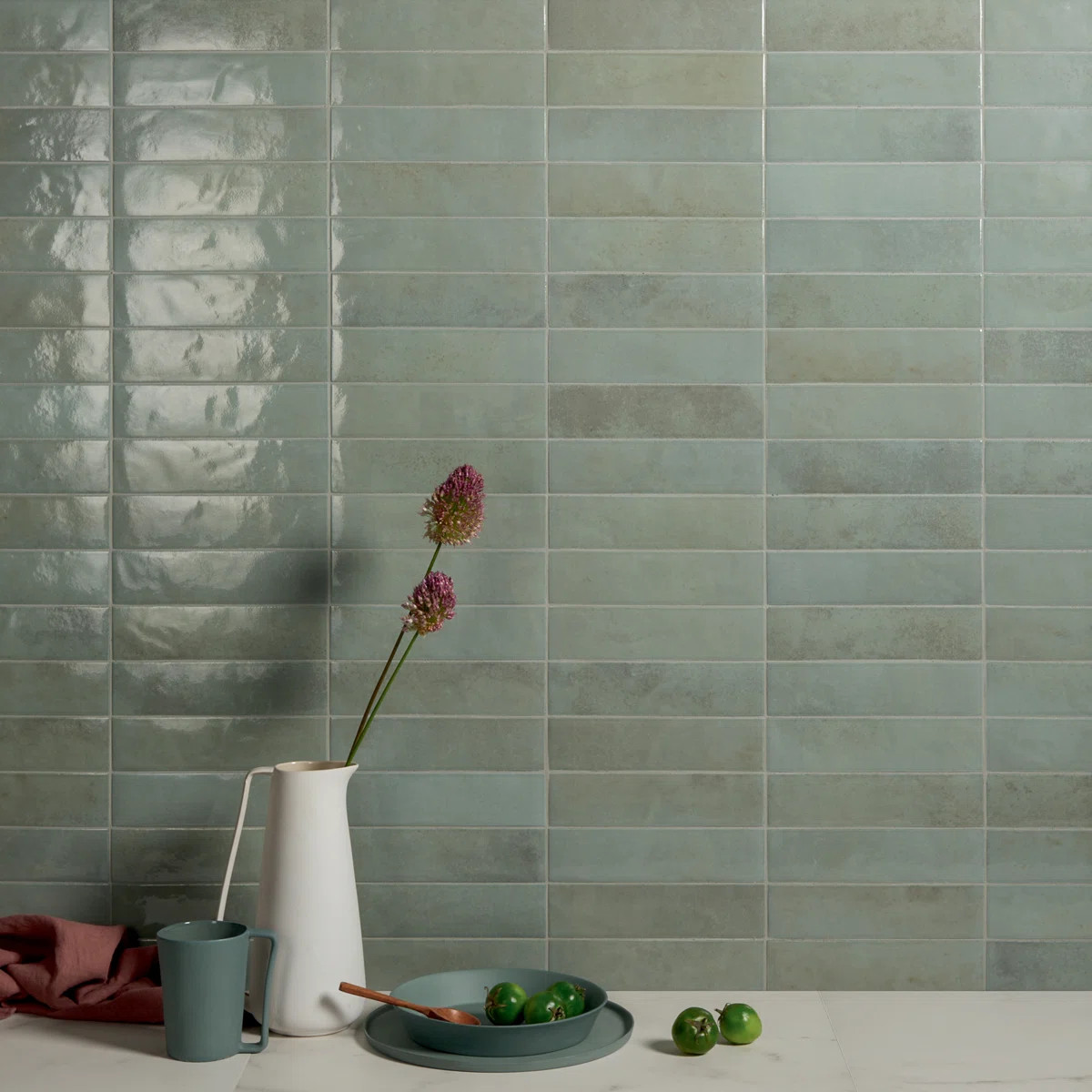 Miniature Soda 2.5" x 9.5" Zellige Porcelain Italian Tiles | Wayfair North America