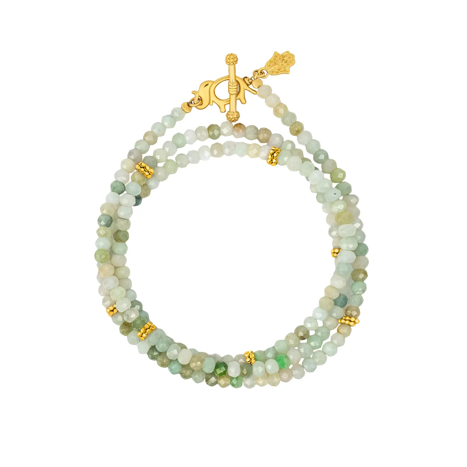 Women's Jade Elephant Gold Plated Wrap Bracelet - Manifest Abundance (Women) | Nordstrom | Nordstrom