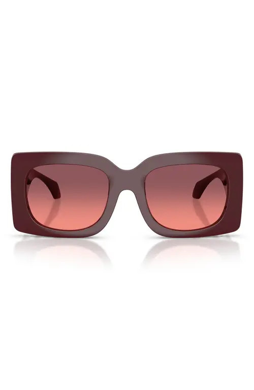 Versace 54mm Gradient Square Sunglasses in Burgundy at Nordstrom | Nordstrom