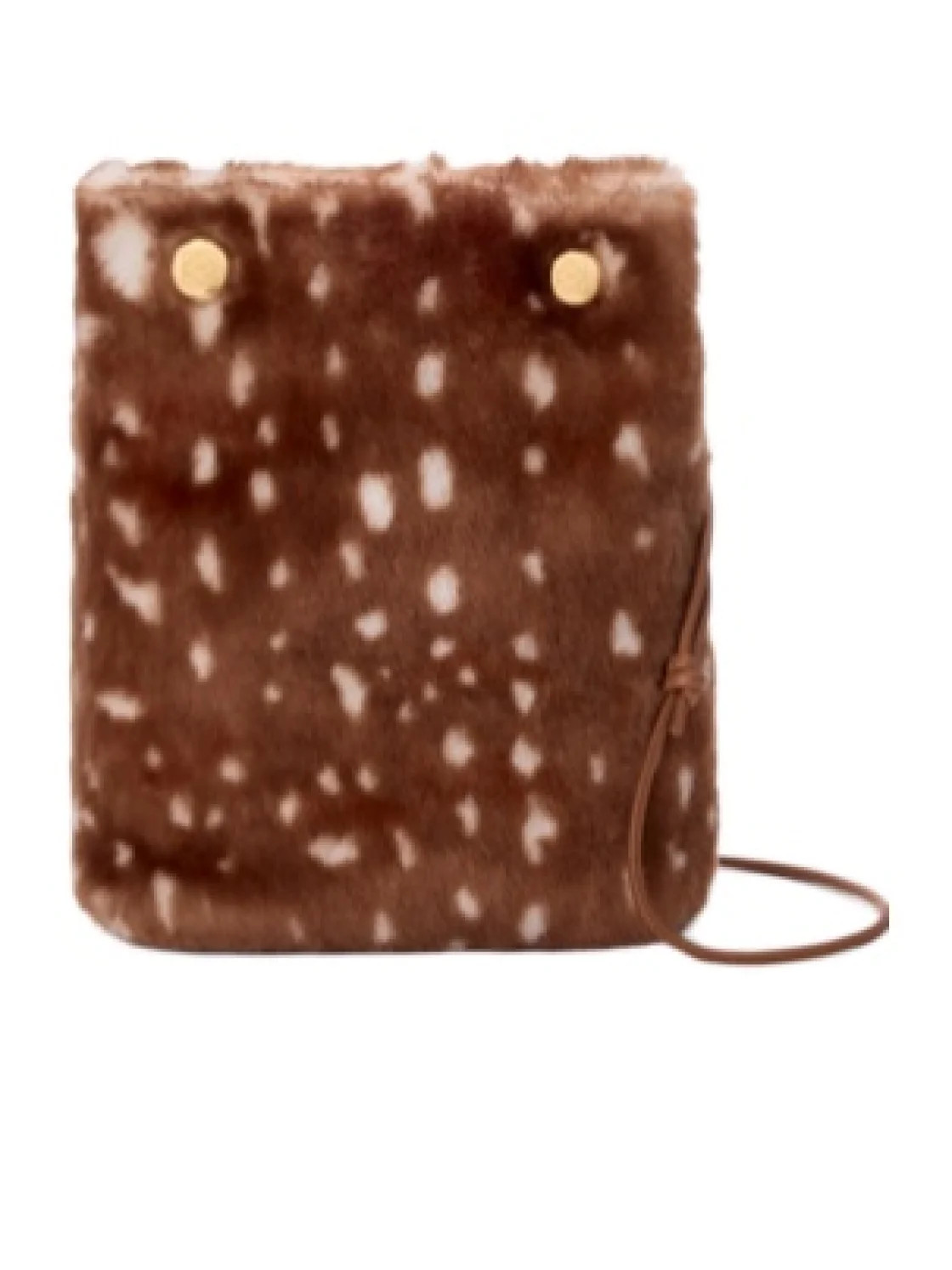 Pebble pouch in printed shearling | Senser US
