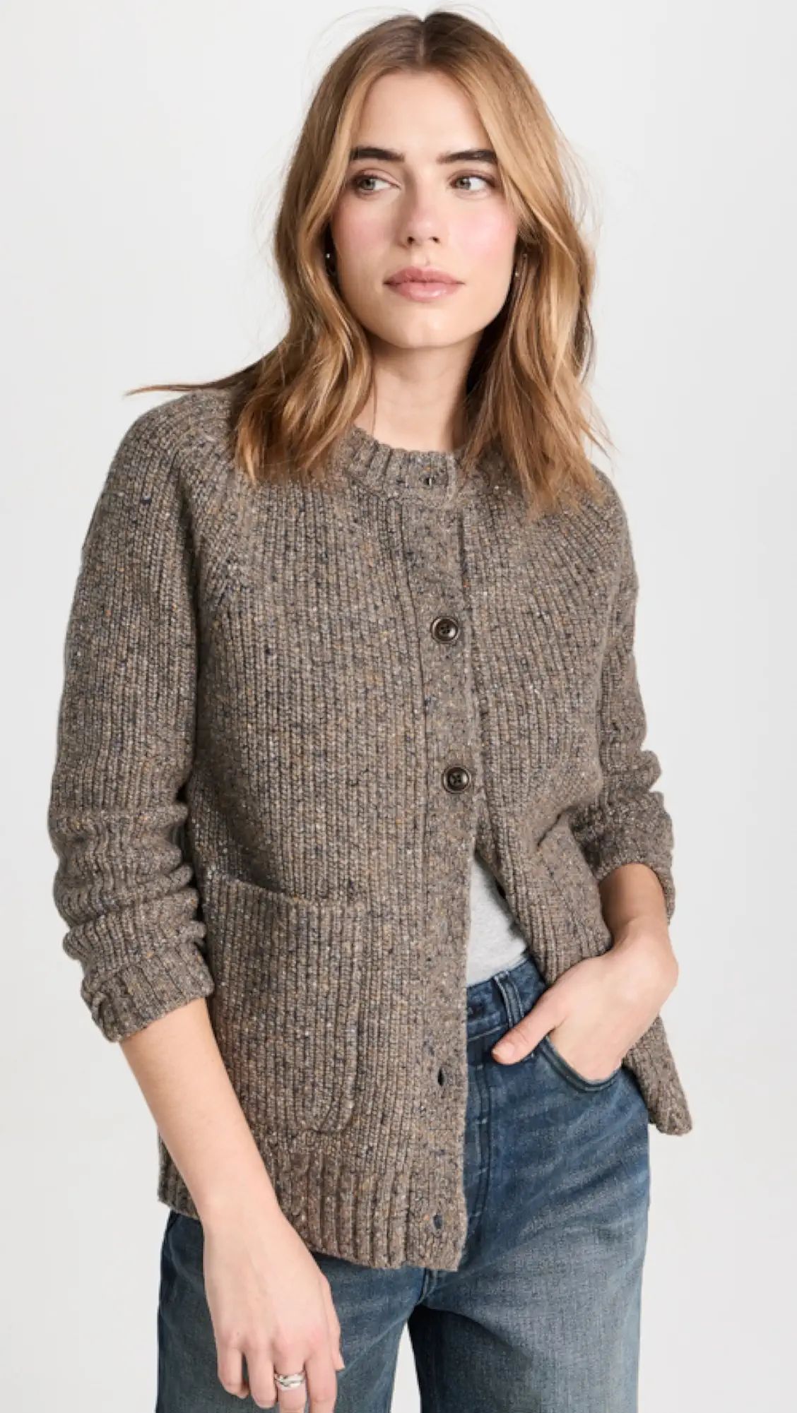 Alex Mill Chunky Rib Cardigan In Donegal | Shopbop | Shopbop