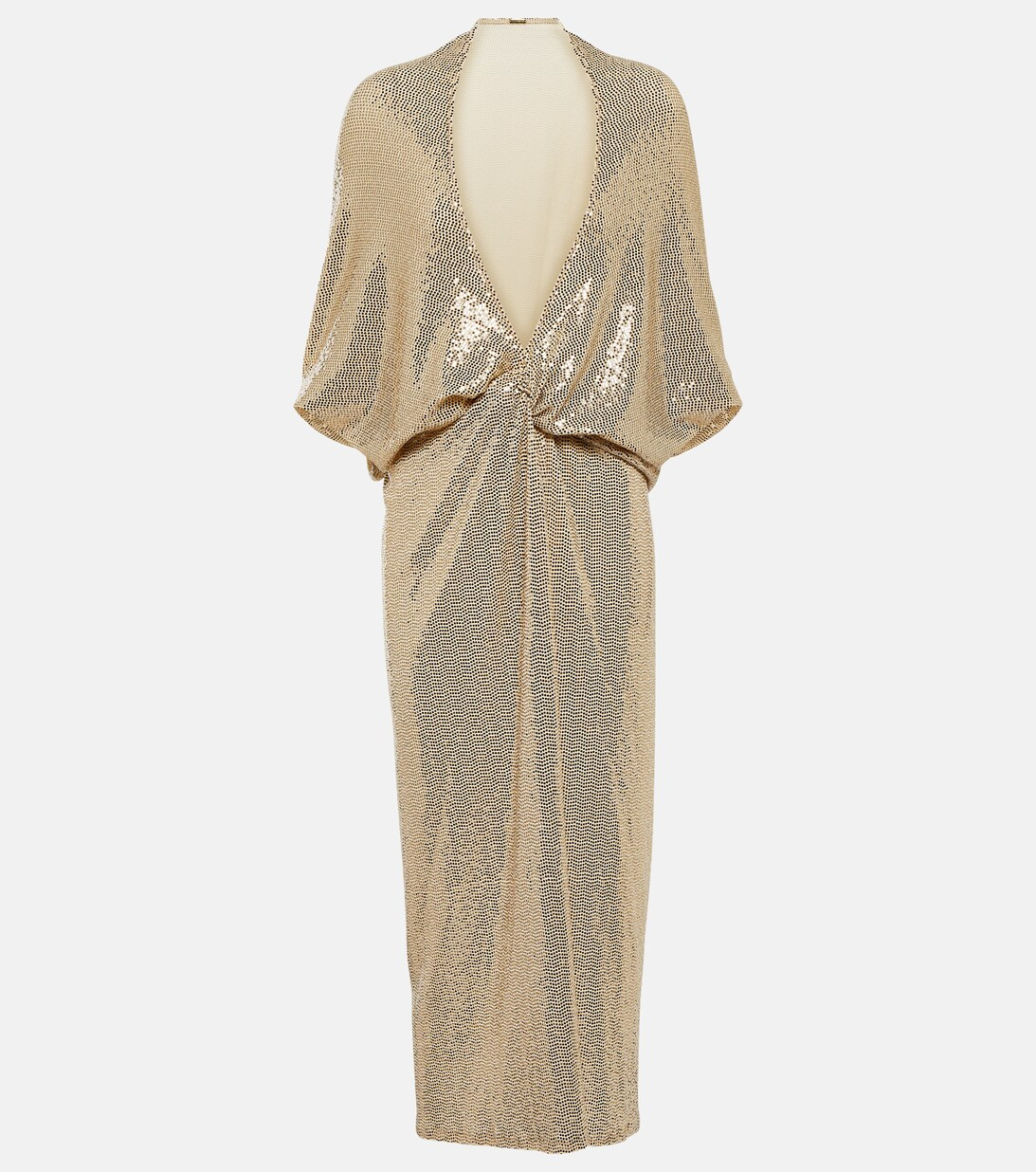 Kimel sequined gathered midi dress | Mytheresa (UK)