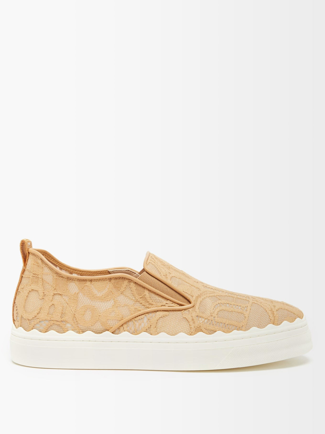 Lauren lace-covered leather trainers | Matches (UK)